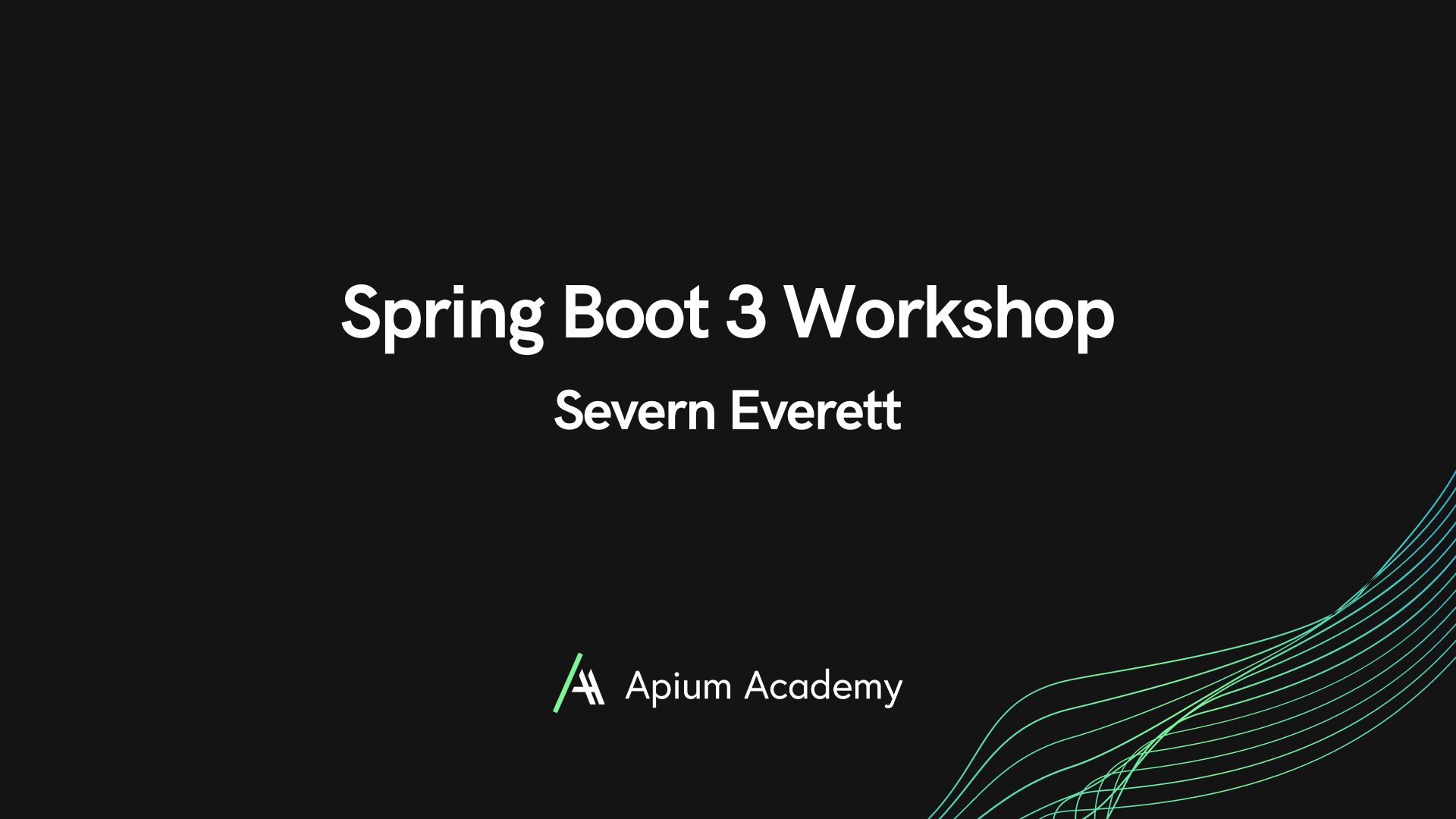 Spring Boot 3 Workshop