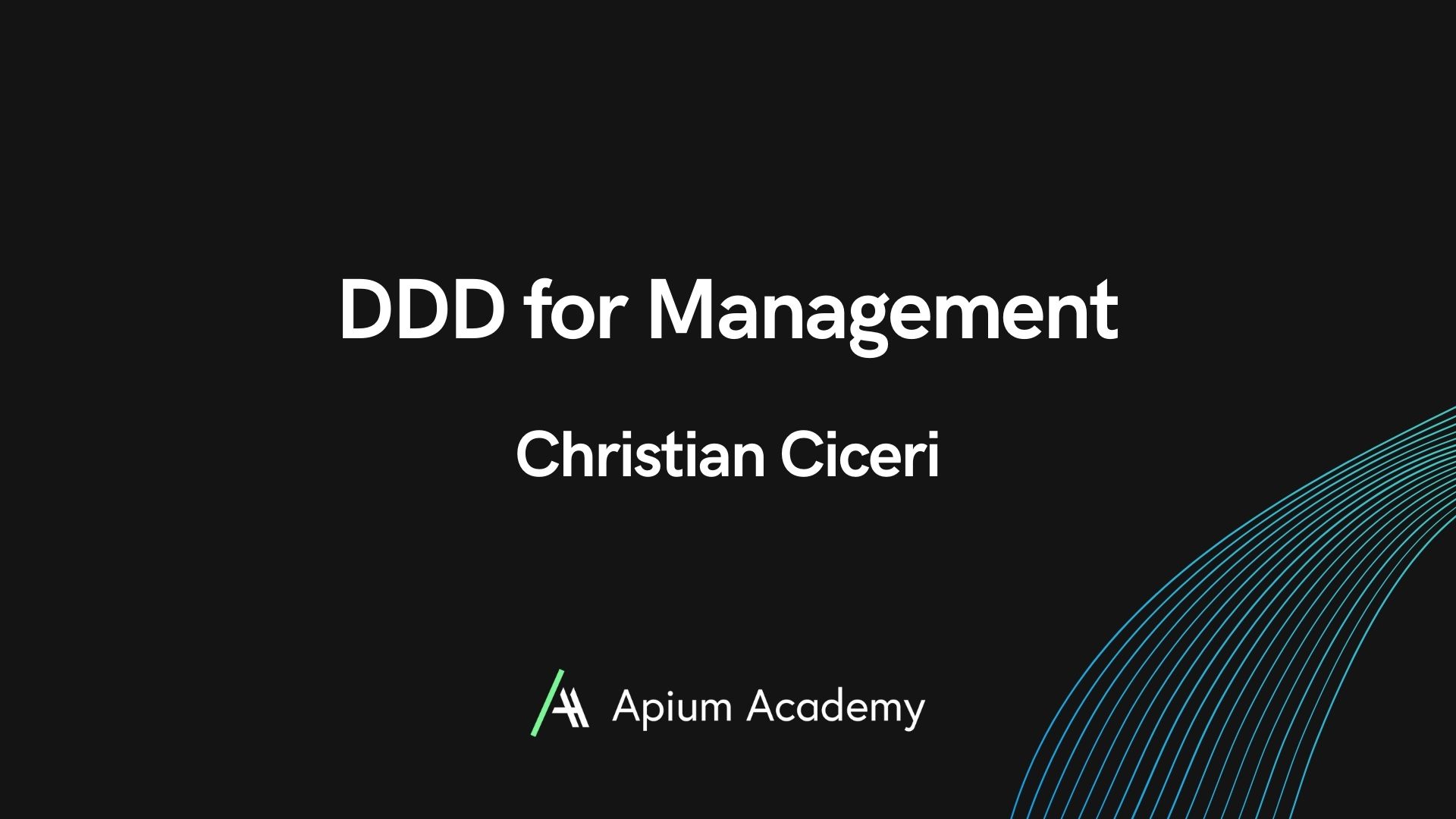 DDD for Management Workshop